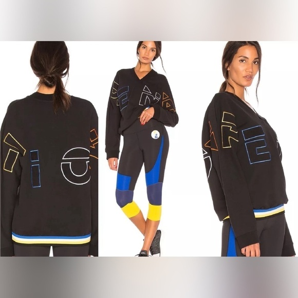 P.E Nation Long Shot Graphic Sweatshirt in Black Size XS - Picture 1 of 9